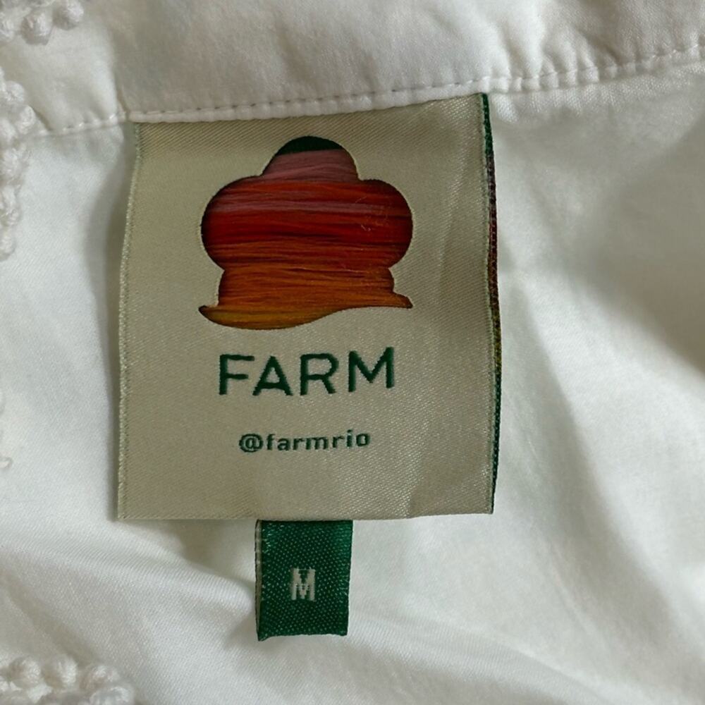 NWOT | Farm Rio | Embroidered Ruffle Mini Skirt | White | Medium - Picture 7 of 11